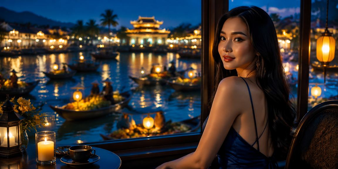 Người dùng tại Huế xem lịch thi đấu bóng đá và đặt kèo thể thao trực tuyến qua điện thoại tại quán cà phê